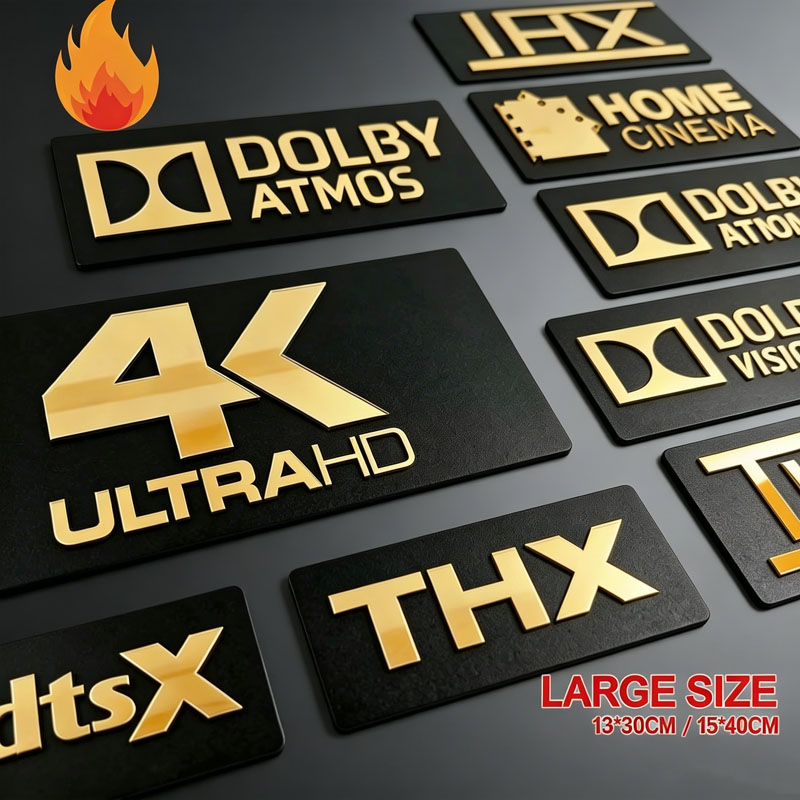 Home Cinema Dts X - لافتات سينما منزلية ثلاثية الأبعاد بمرآة