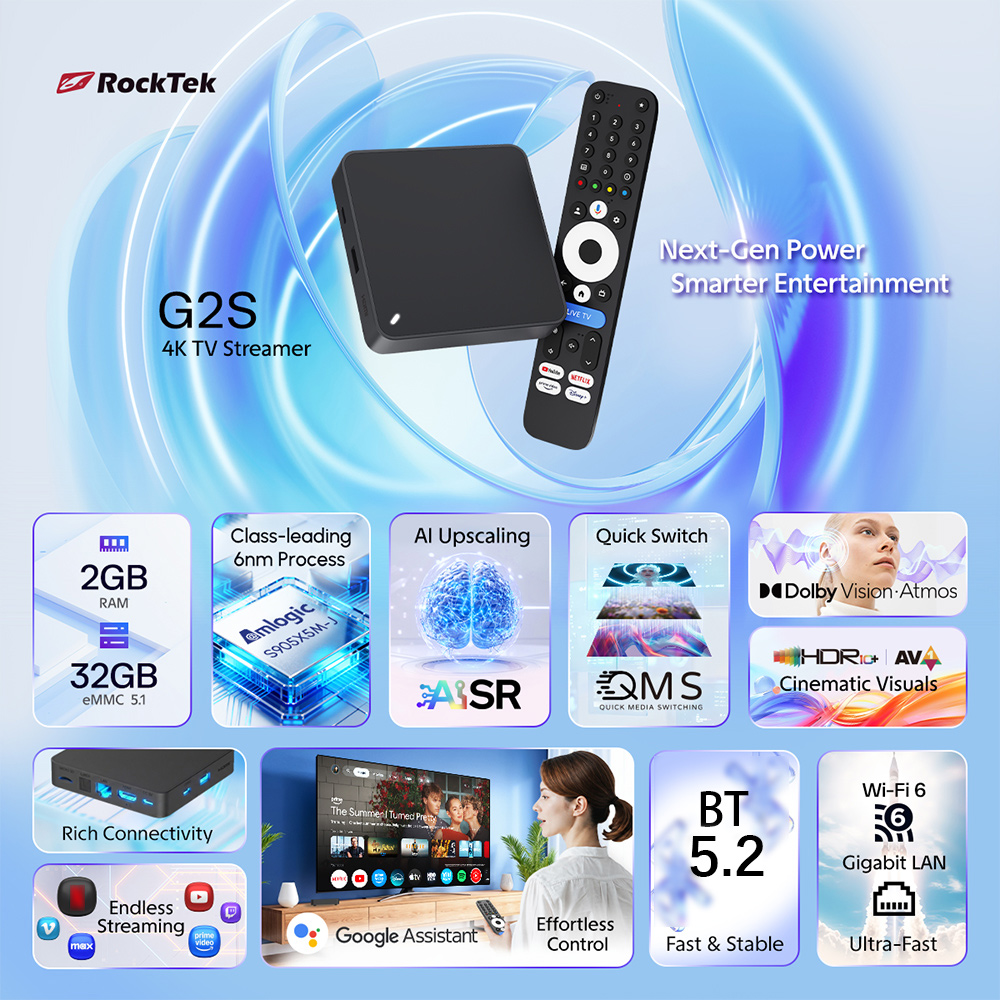 روكتيك G2S UHD جهاز جوجل تي في - مراجعة Home Cinema Google وسعره