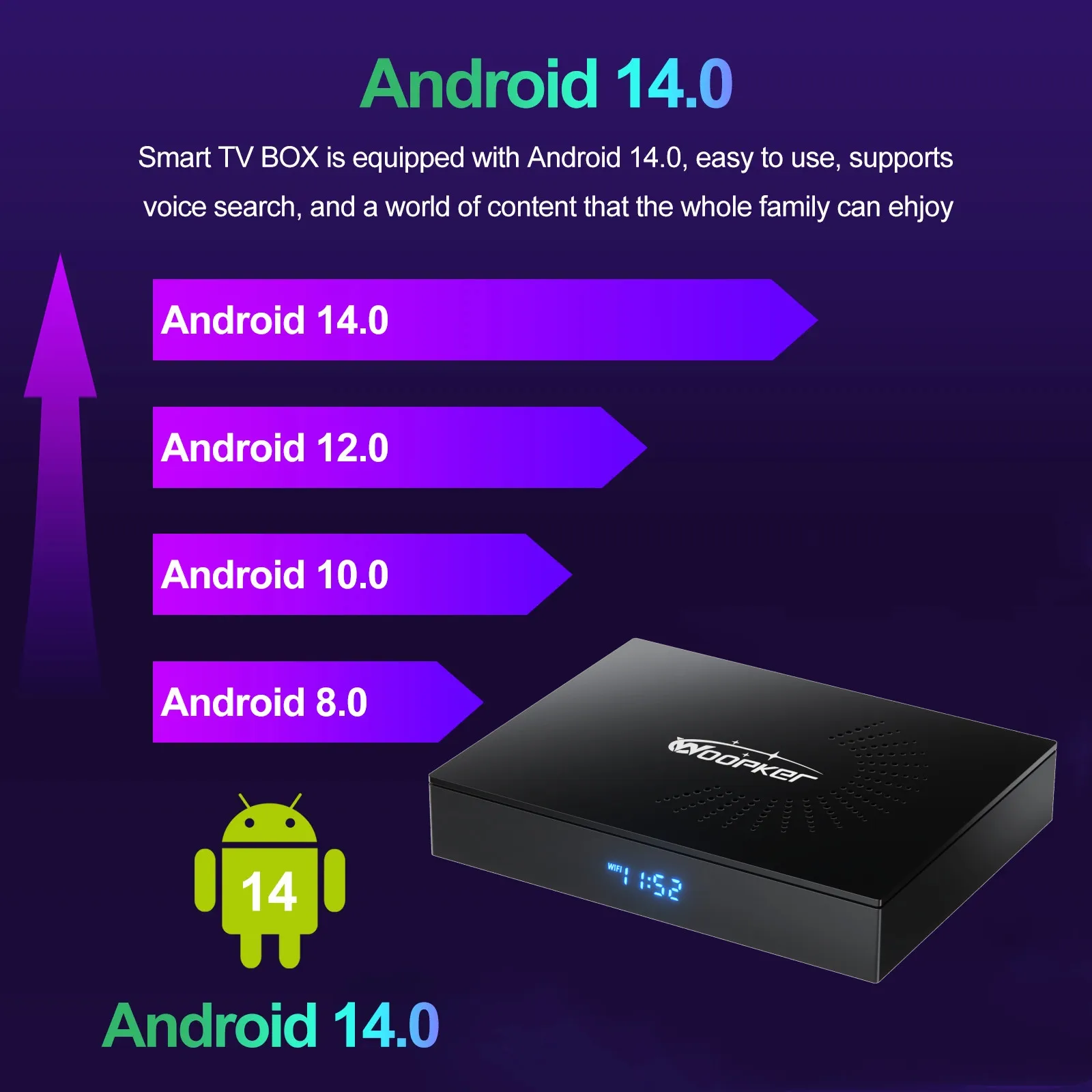 Woopker KW2 Android 14 TV Box  - مراجعة Home Cinema Google وسعره