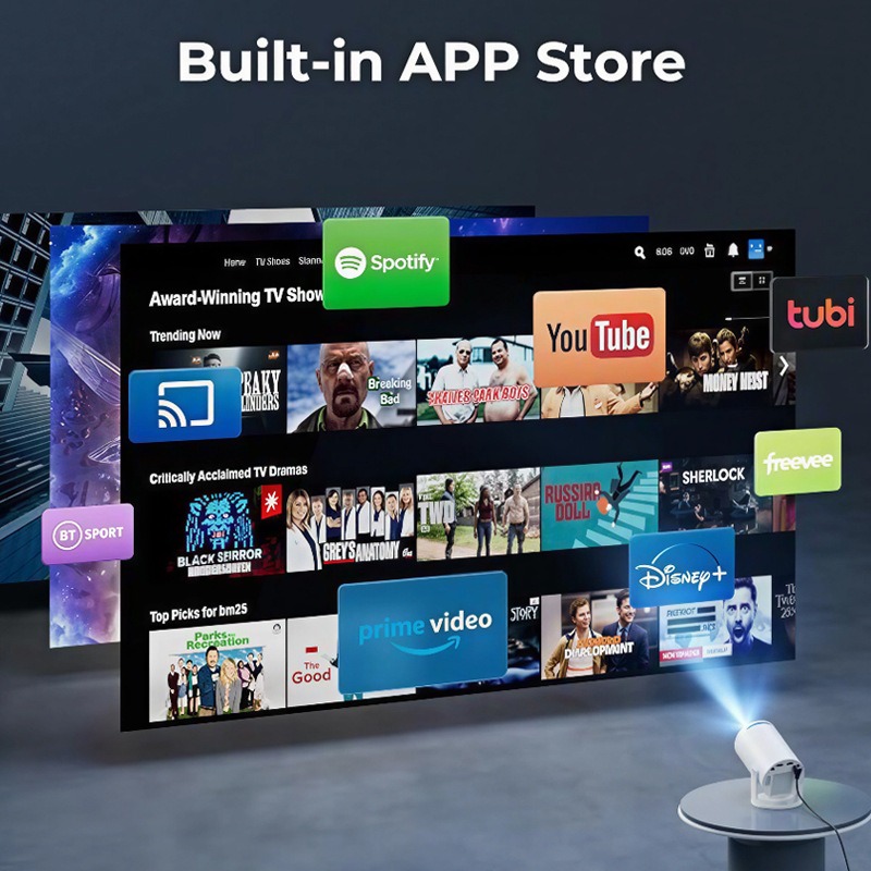جهاز عرض HY300Pro محمول بدقة 4 - مراجعة Home Cinema Bluetooth وسعره