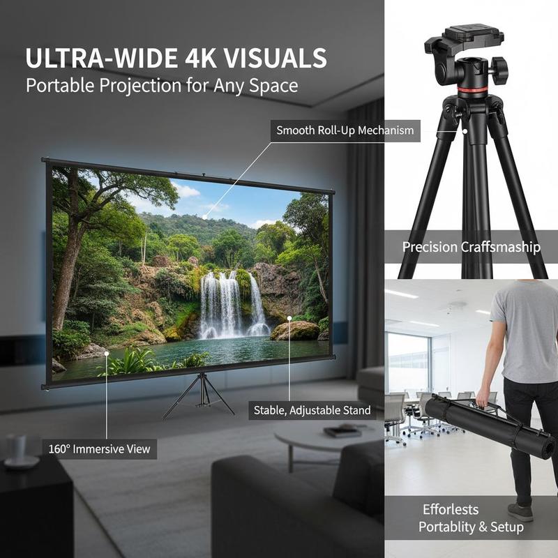 شاشة عرض محمولة 110 بوصة 16:9  - مراجعة Home Cinema Gaming وسعره