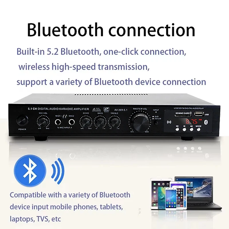 AV-369BT بلوتوث 5.1 مكبر صوت A - مراجعة Home Cinema Bluetooth وسعره